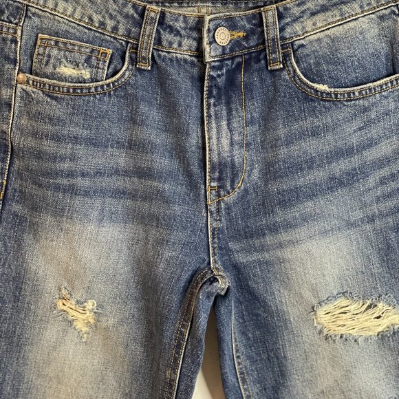 TheOpen Product Women Mid-Waist Distress Bootcut Jeans Size 2 - Picture 3 of 16